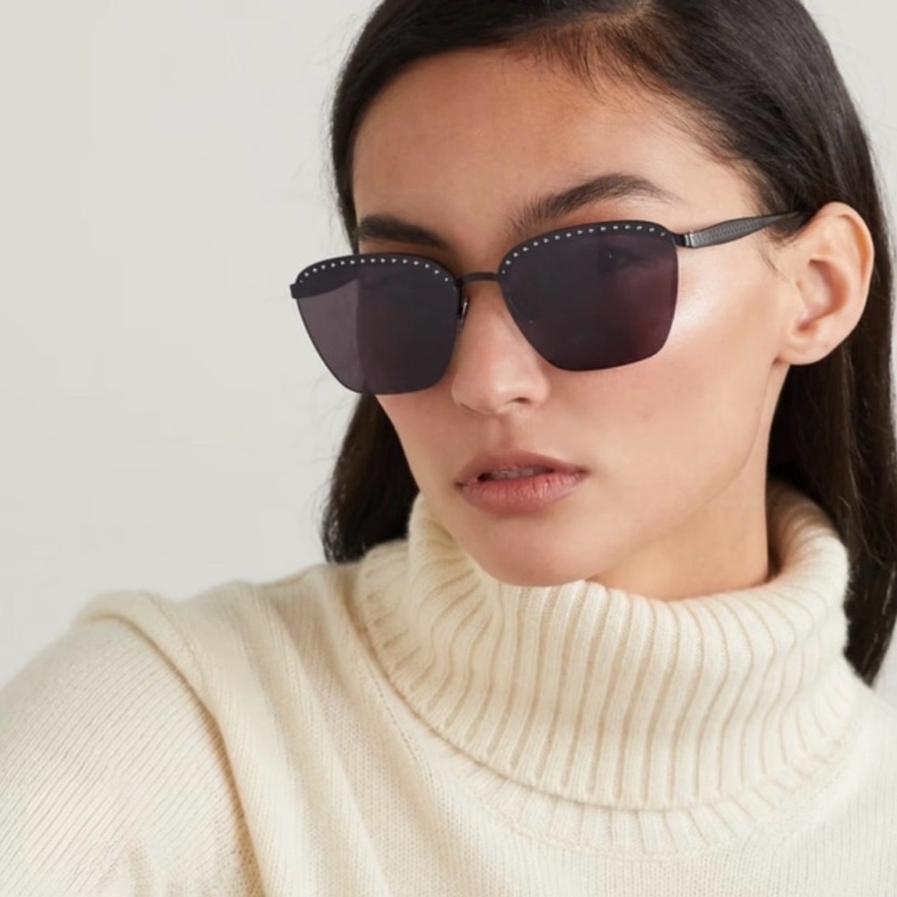 Alaïa Sunglasses with Gold Accents